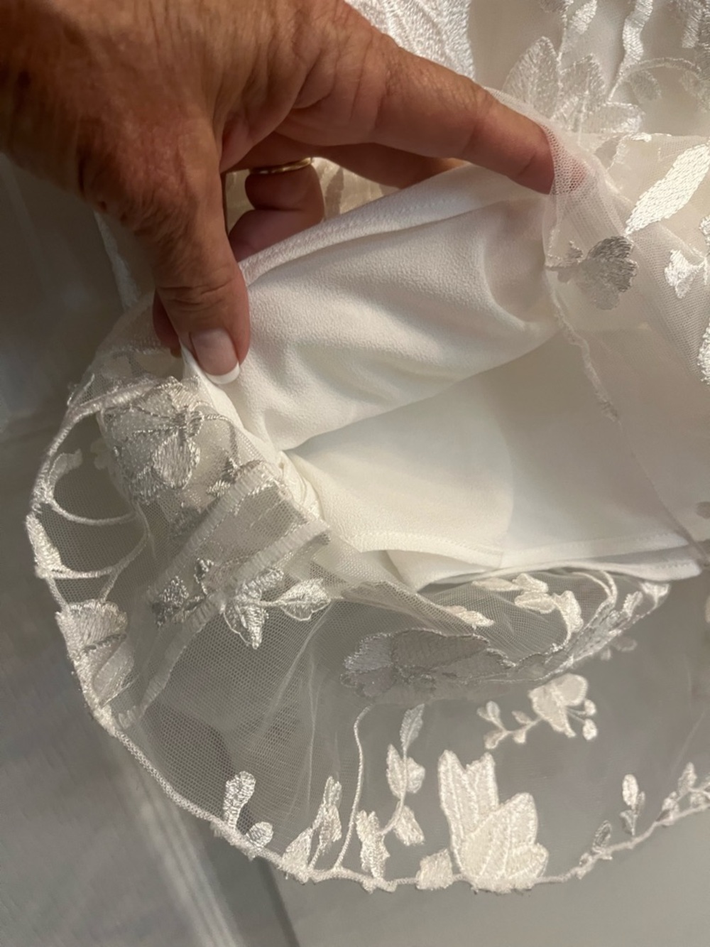 Park & Fifth White Lace Slip Dress - Picture 9 of 15